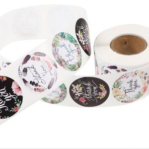 🌿 5/$25. Thank You Small Stickers Roll, 500Pcs 1 Inch